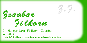 zsombor filkorn business card